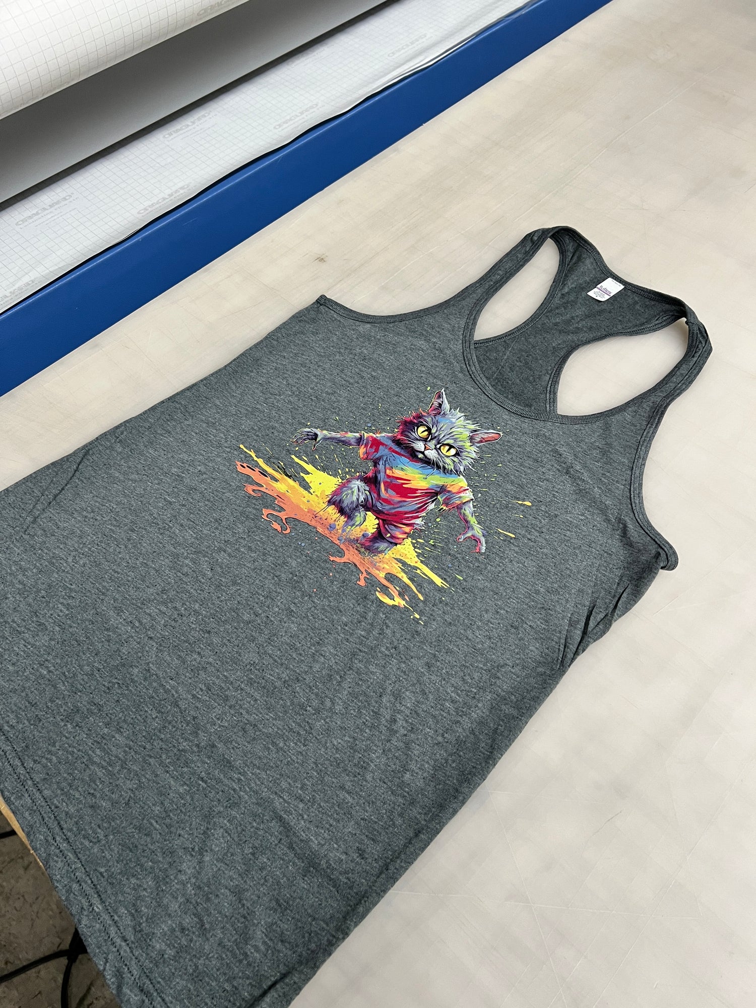Full Color Cat Graphic Print