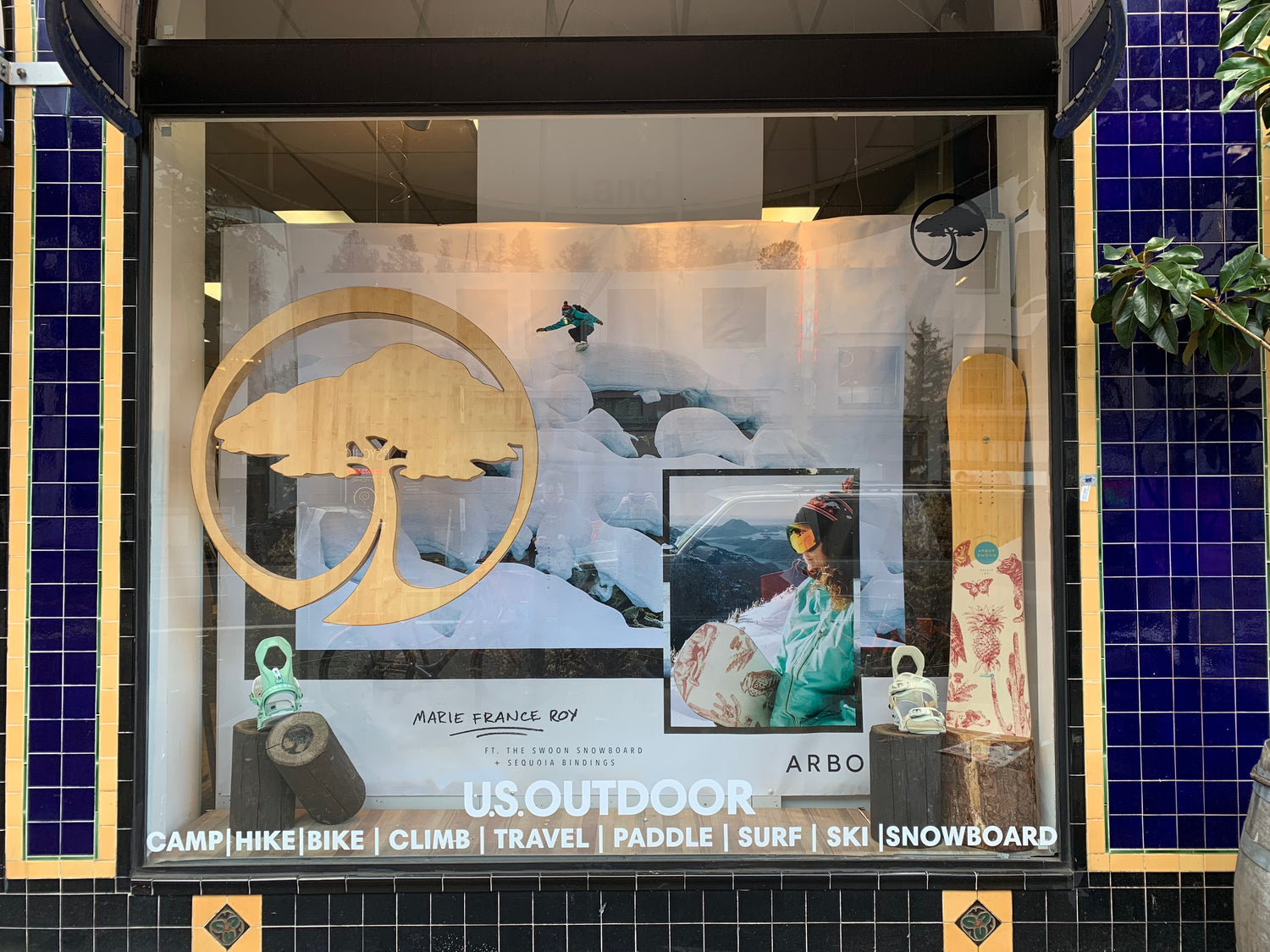 Arbor Collective Window Display at US Outdoor