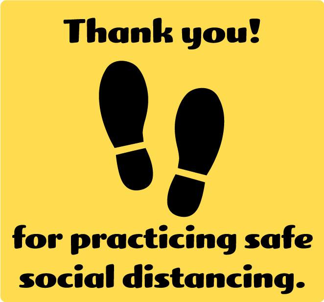 Thank You For Social Distancing - Floor Graphics