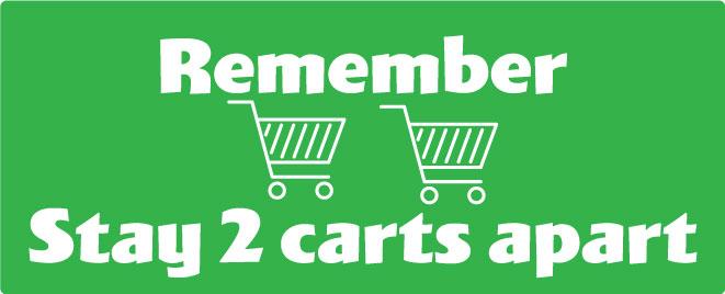 Two Carts Apart Rectangle - Floor Graphics