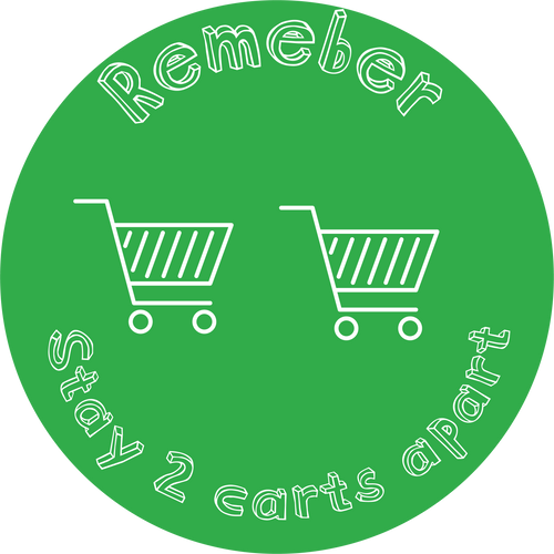 Two Carts Apart Circle - Floor Graphics
