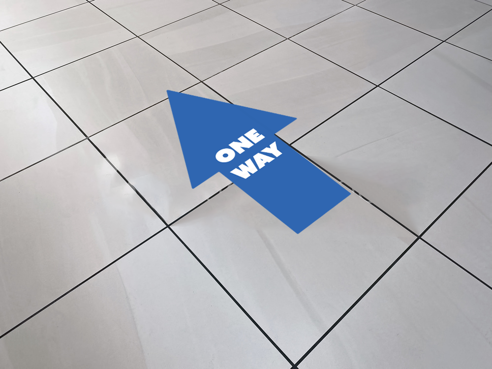 One Way Arrow - Floor Graphics