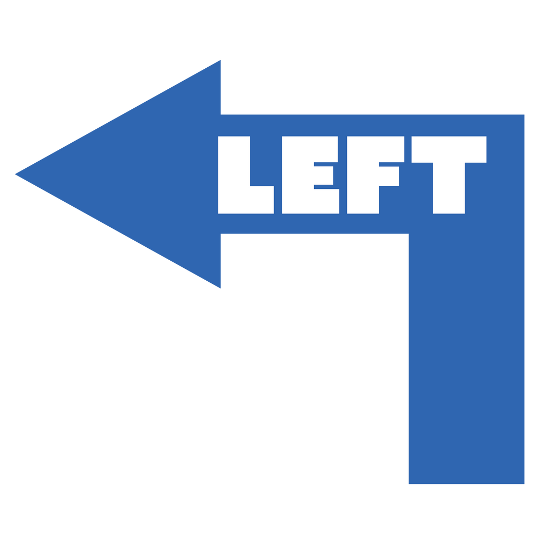 Hard Left Arrow - Floor Graphics